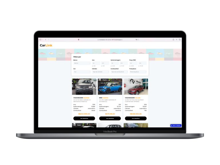 CarLink WebApp Marketplace de Carros